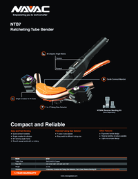 Thumbnail of document Data Sheet - NTB7 Ratcheting Tube Bender